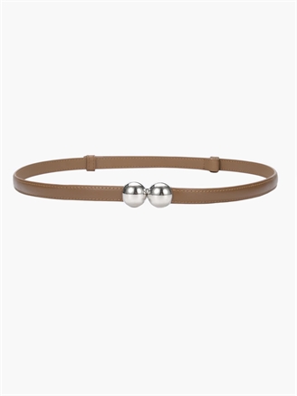 Plissé Copenhagen Cassila belt (silver buckle) One Size Light brown
